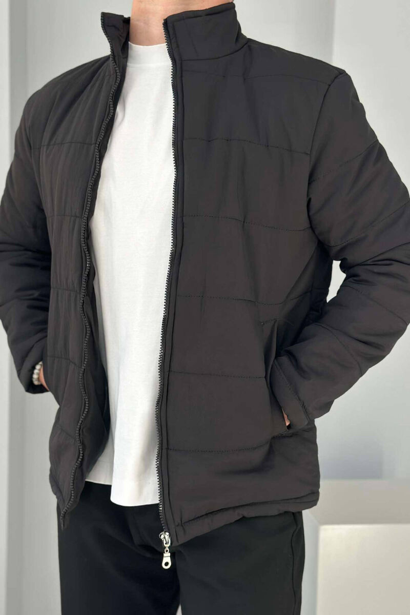 SIMPLE MEN PUFFER JACKET IN BLACK COLOR - 4