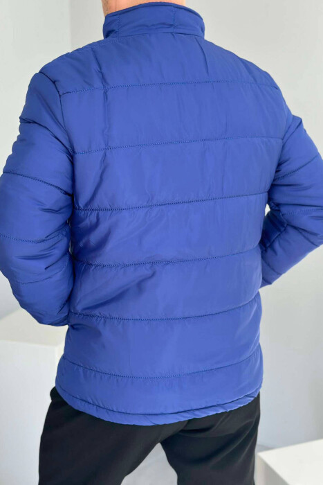 SIMPLE MEN PUFFER JACKET IN BLUE COLOR - 2