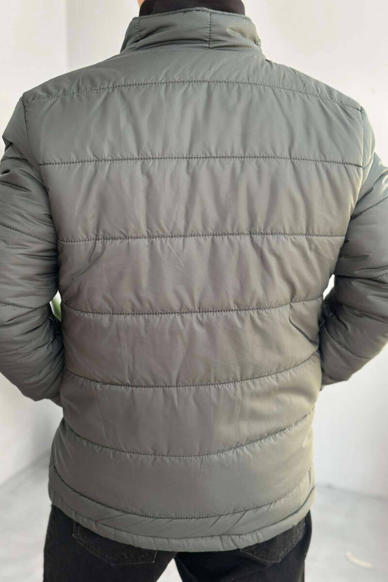 SIMPLE MEN PUFFER JACKET IN GREEN FOREST COLOR - 5