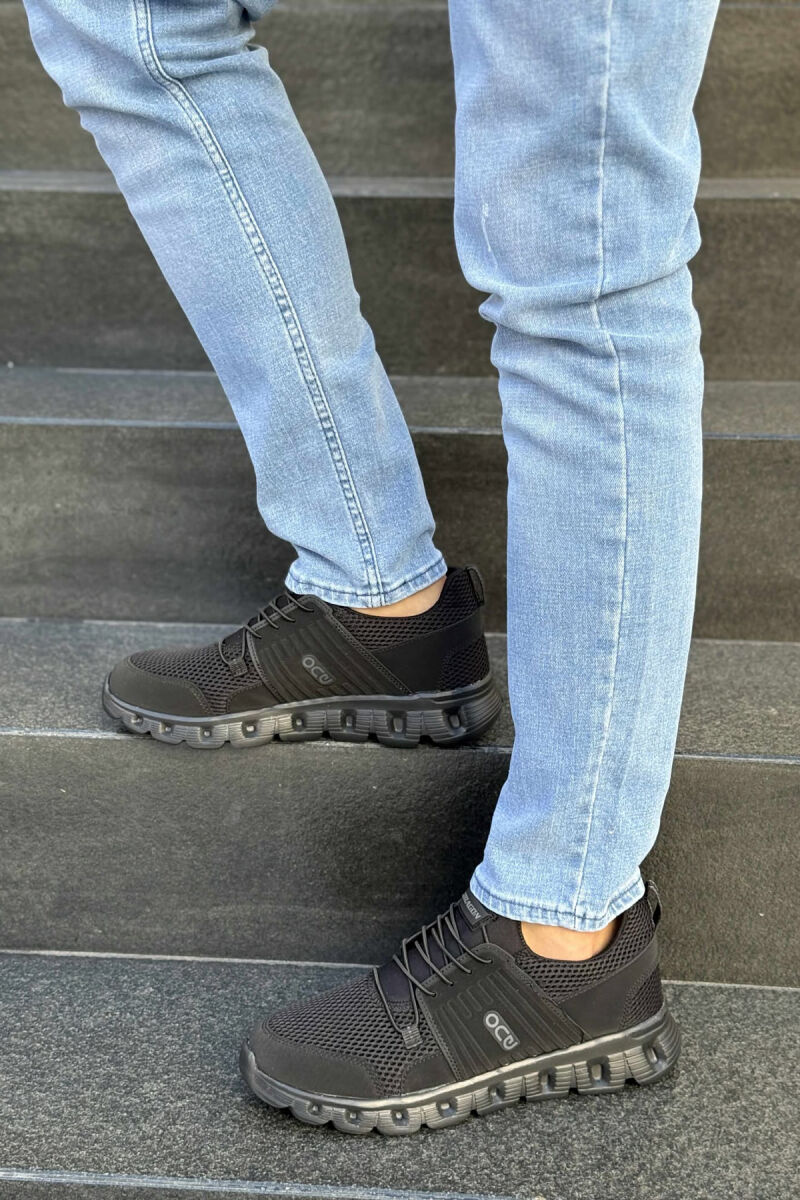 SIMPLE MEN SNEAKERS BLACK/ E ZEZE - 4