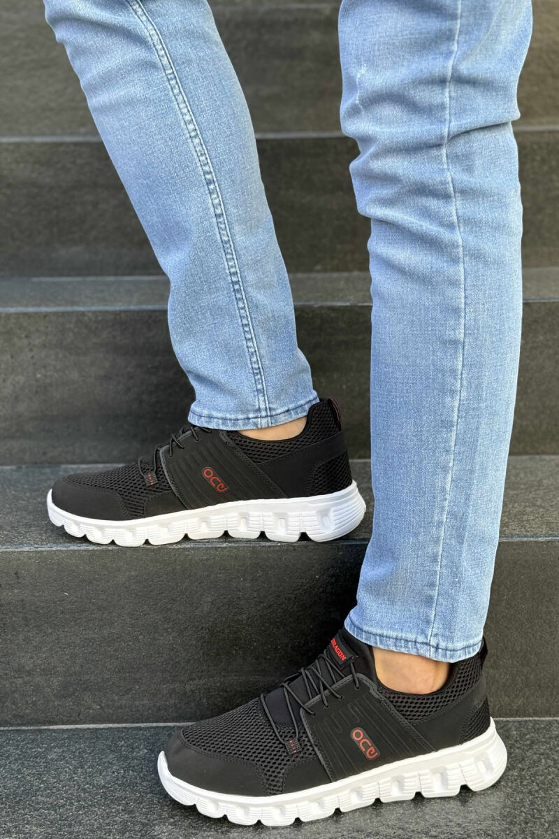 SIMPLE MEN SNEAKERS BLACK-RED/ZEKU - 4