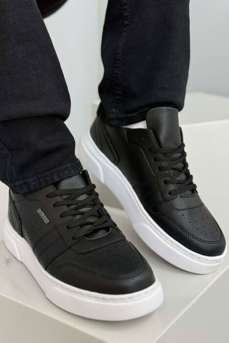SIMPLE MEN SNEAKERS BLACK-WHITE/ZB - 4