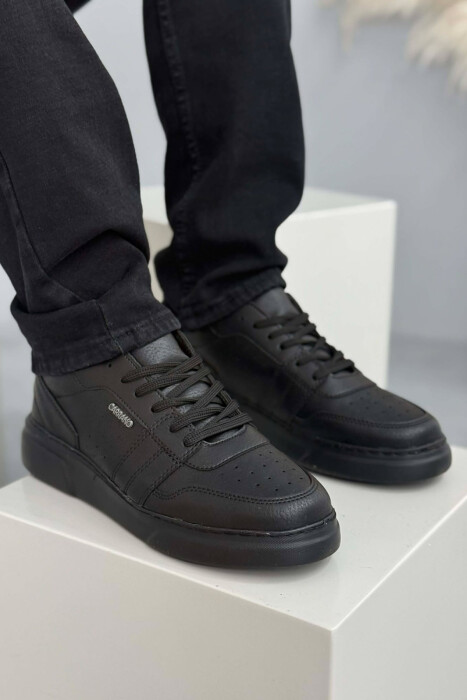 SIMPLE MEN SNEAKERS BLACK/ E ZEZE - KLAUDIO FASHION