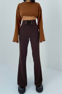 SIMPLE ON COLOR WOMAN TROUSERS BROWN/KAFE 