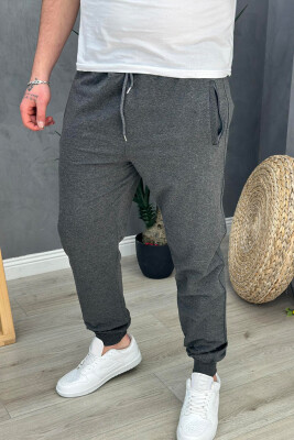 SIMPLE ONE COLOR COTTON MEN SWEATPANTS DARK GREY/GEE 