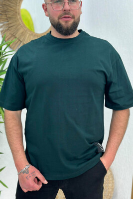 SIMPLE ONE COLOR COTTON MEN T-SHIRT GREEN/JESHILE 