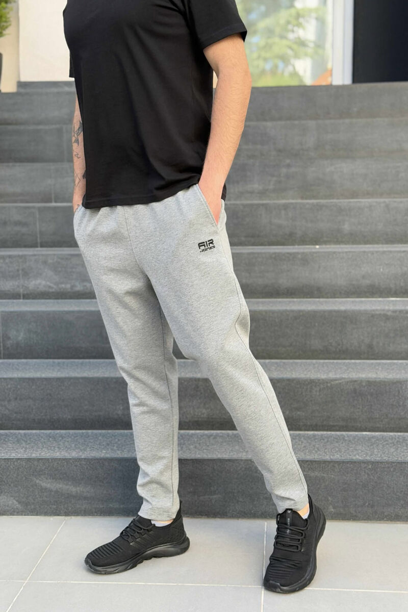 SIMPLE ONE COLOR ELASTIC MEN SWEATPANTS GREY/GRI - 2