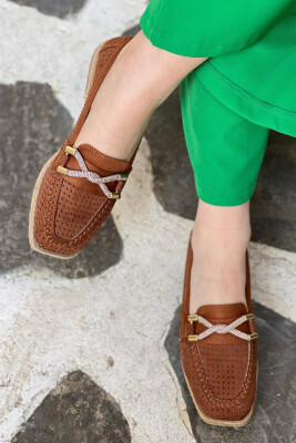 SIMPLE ONE COLOR FLAT SHOES BROWN/KAFE 