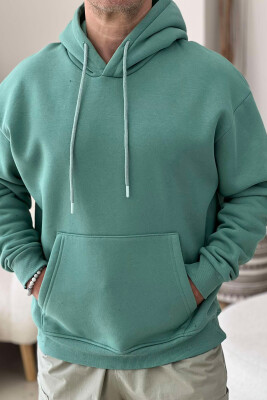 SIMPLE ONE COLOR MAN HODDIE MINT/MENTE 