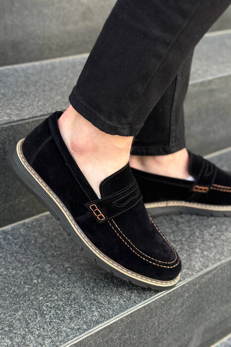 SIMPLE ONE COLOR MAN SHOES BLACK/ E ZEZE - 3