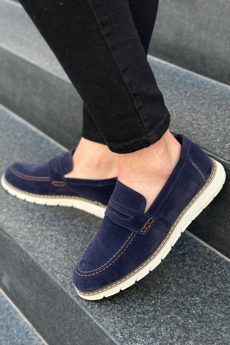 SIMPLE ONE COLOR MAN SHOES BLUE/BLU 