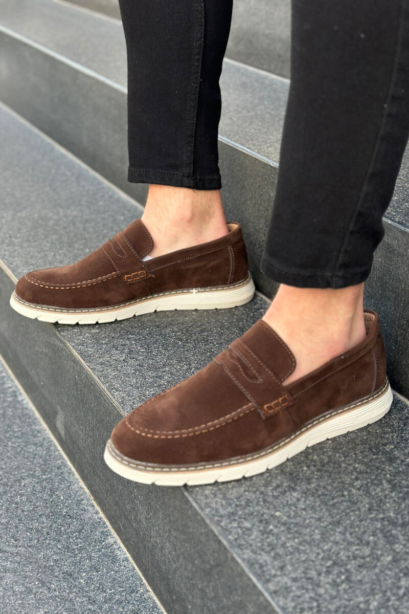 SIMPLE ONE COLOR MAN SHOES BROWN/KAFE - 2