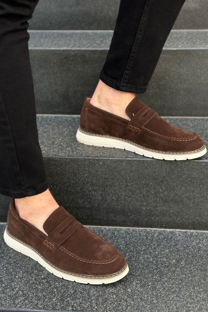SIMPLE ONE COLOR MAN SHOES BROWN/KAFE - 3