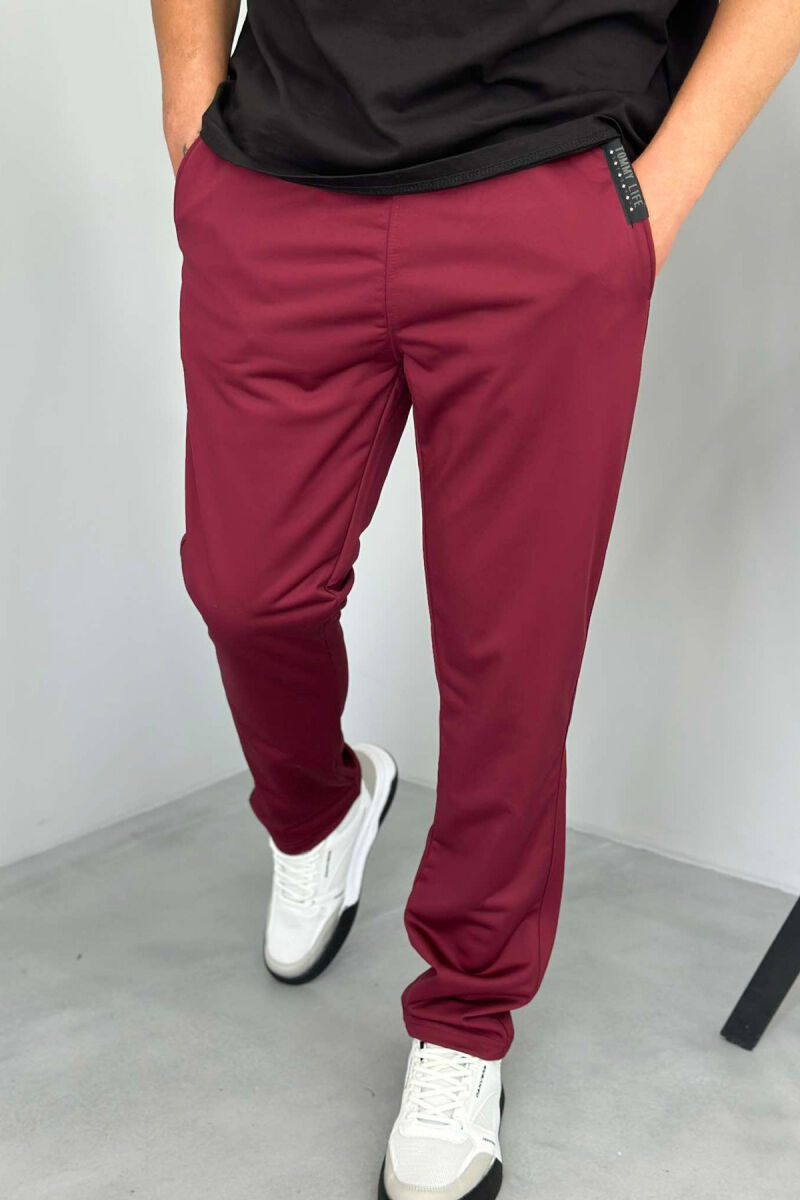 SIMPLE ONE COLOR MAN SWEATPANTS BUYRDGUNDY/VISHNJE - 1