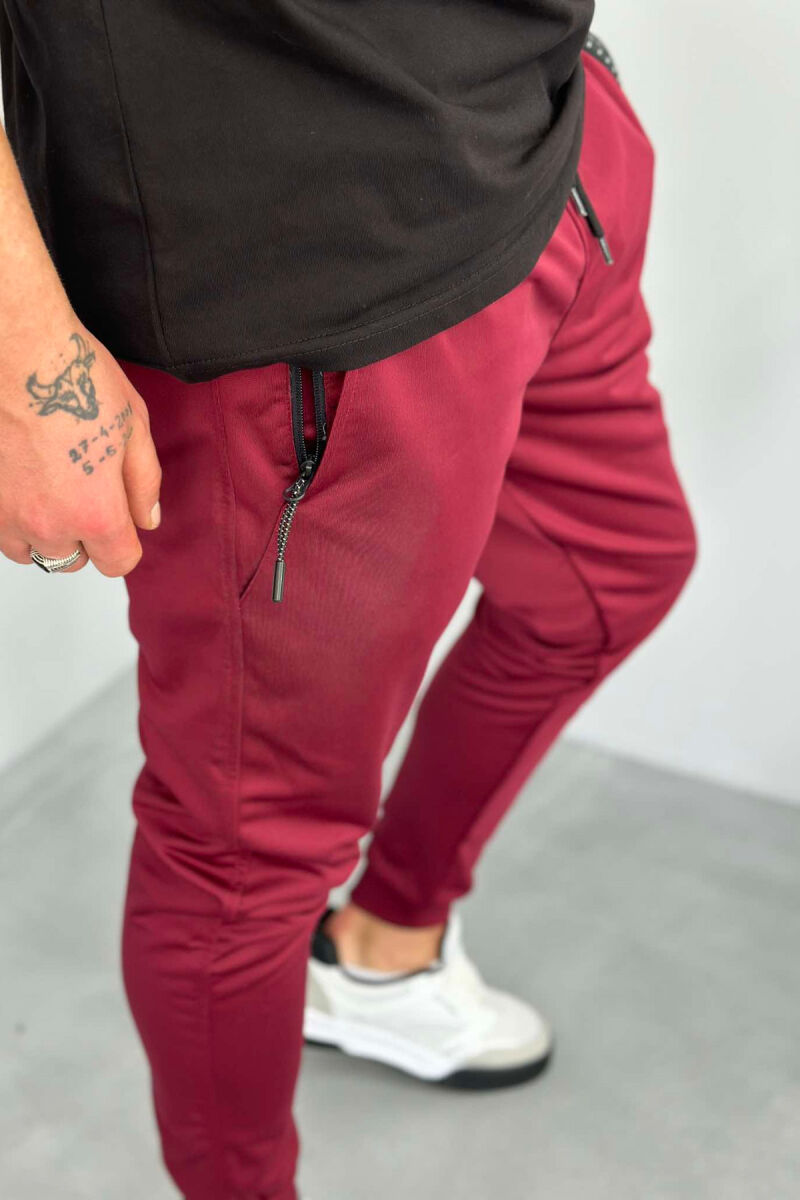 SIMPLE ONE COLOR MAN SWEATPANTS BUYRDGUNDY/VISHNJE - 3