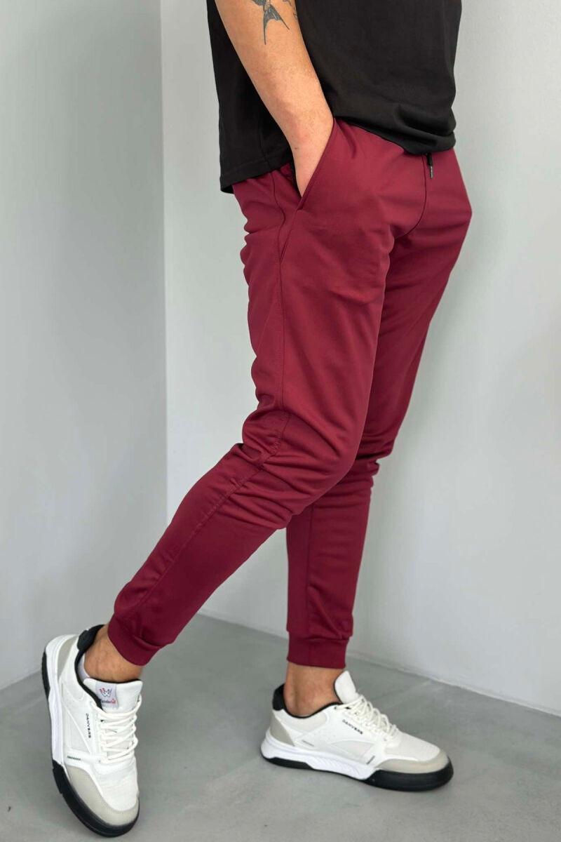 SIMPLE ONE COLOR MAN SWEATPANTS BUYRDGUNDY/VISHNJE - 4