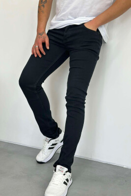 SIMPLE ONE COLOR MEN JEANS BLACK/ E ZEZE 