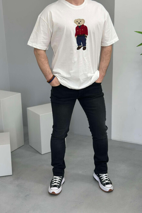 SIMPLE ONE COLOR MEN JEANS BLACK/ E ZEZE - KLAUDIO FASHION