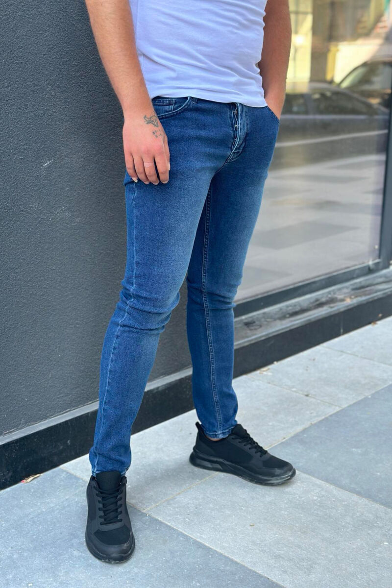 SIMPLE ONE COLOR MEN JEANS BLUE/BLU - 2