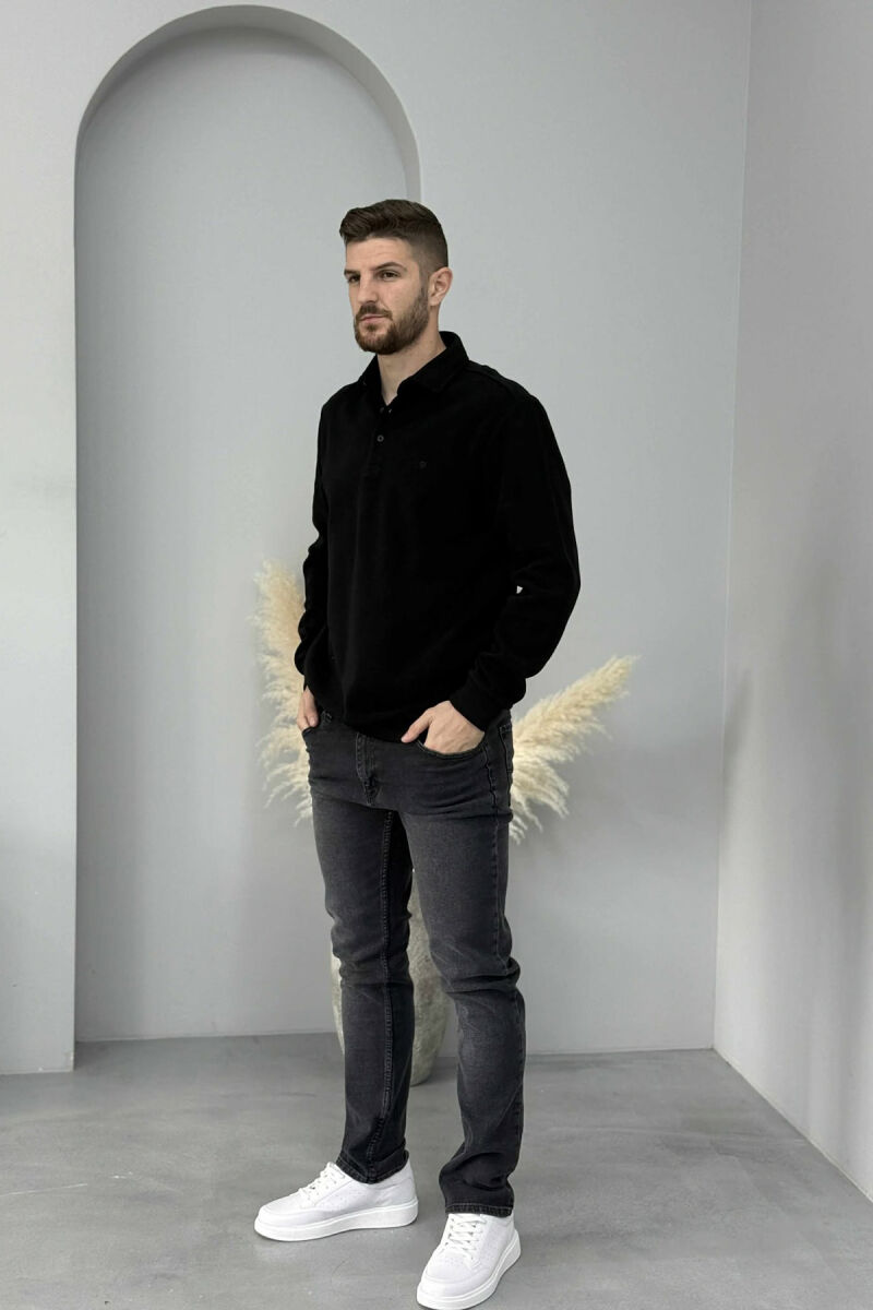 SIMPLE ONE COLOR MEN JEANS DARK GREY/GEE - 1