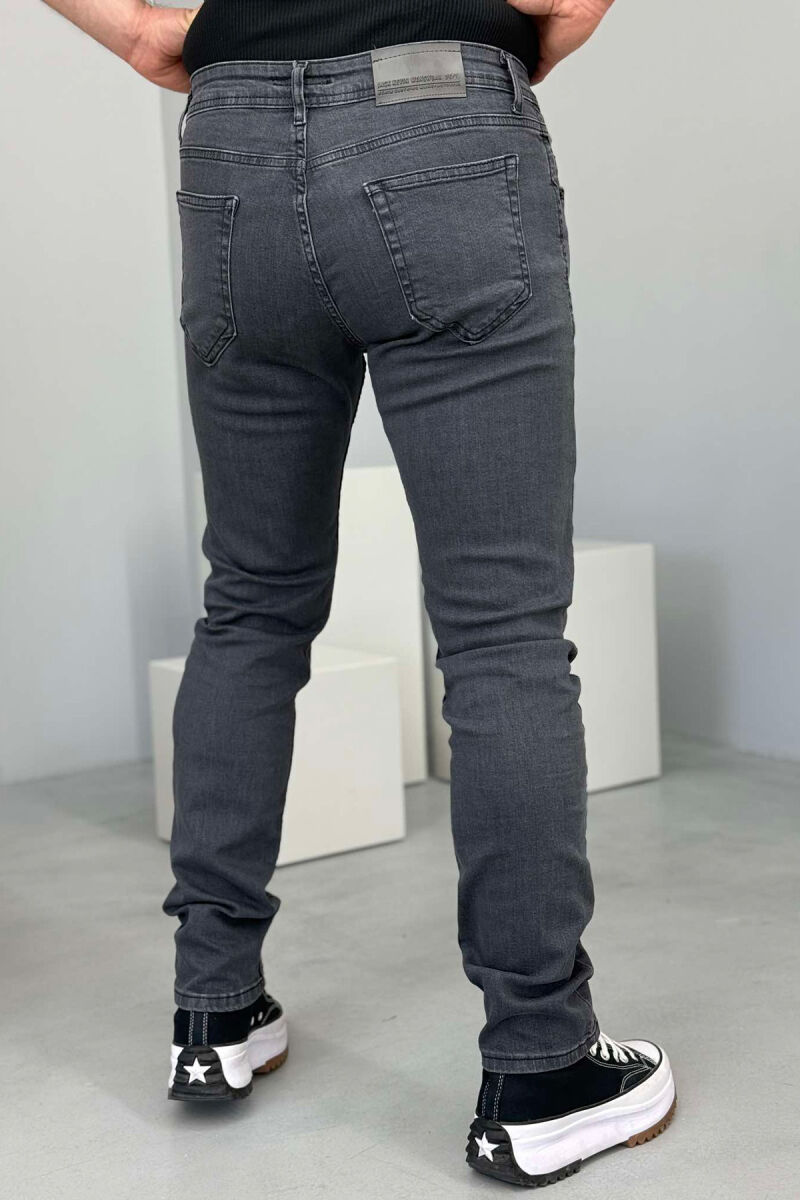 SIMPLE ONE COLOR MEN JEANS GREY/GRI - 2