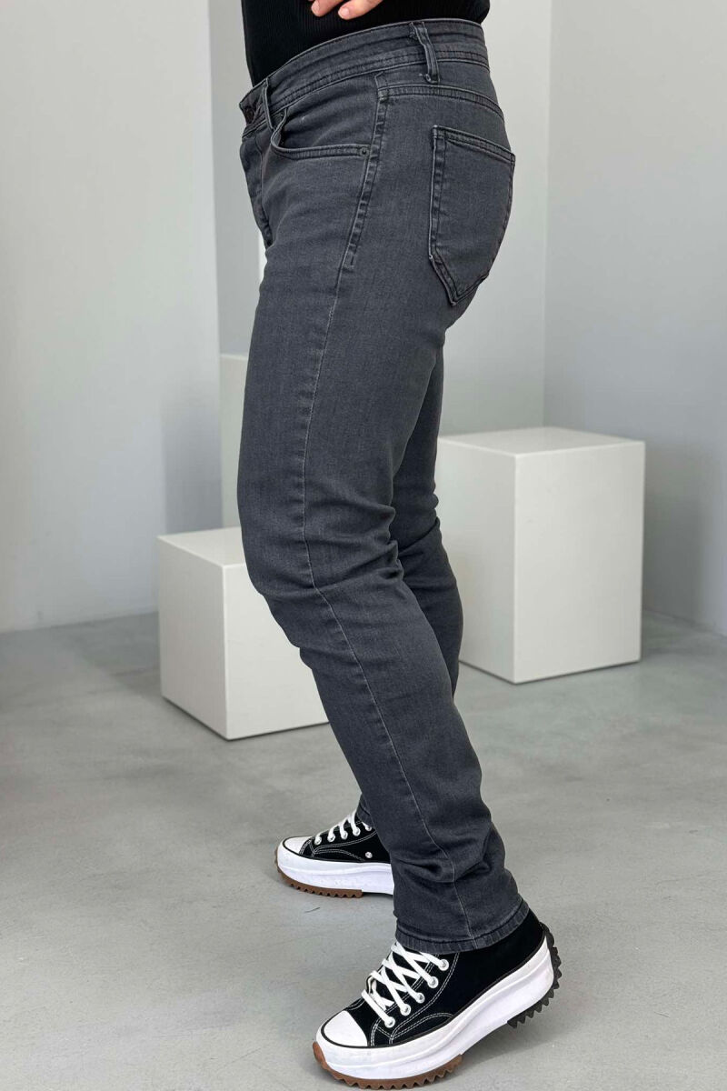 SIMPLE ONE COLOR MEN JEANS GREY/GRI - 4