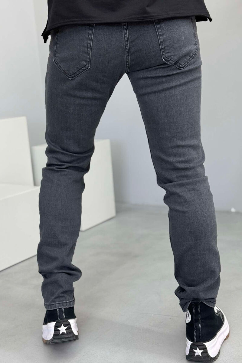 SIMPLE ONE COLOR MEN JEANS GREY/GRI - 2