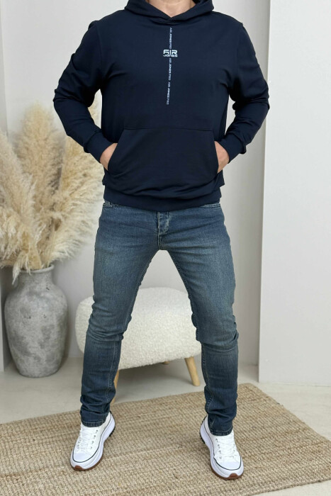 XHINSE TË THJESHTA NJË NGJYRËSHE PËR MESHKUJ NË NGJYRËN BLU E ZBARDHUR - KLAUDIO FASHION