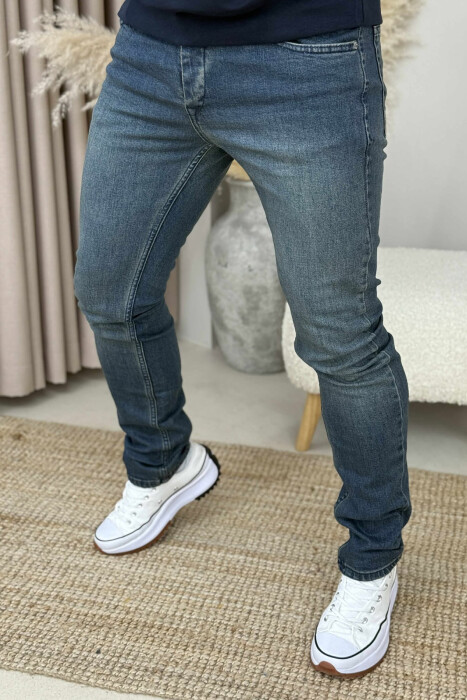 SIMPLE ONE COLOR MEN JEANS LIGHTBLUE/BZ - 2