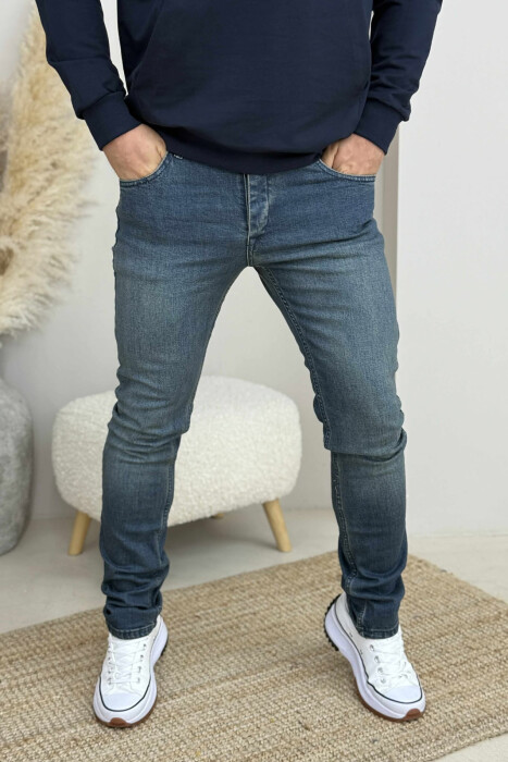 SIMPLE ONE COLOR MEN JEANS LIGHTBLUE/BZ - 3