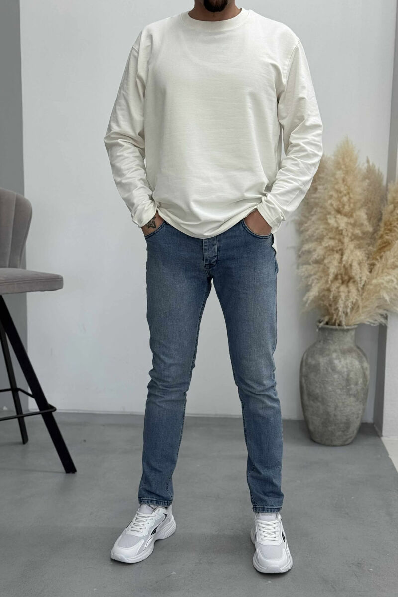 SIMPLE ONE COLOR MEN JEANS LIGHTBLUE/BZ - 1