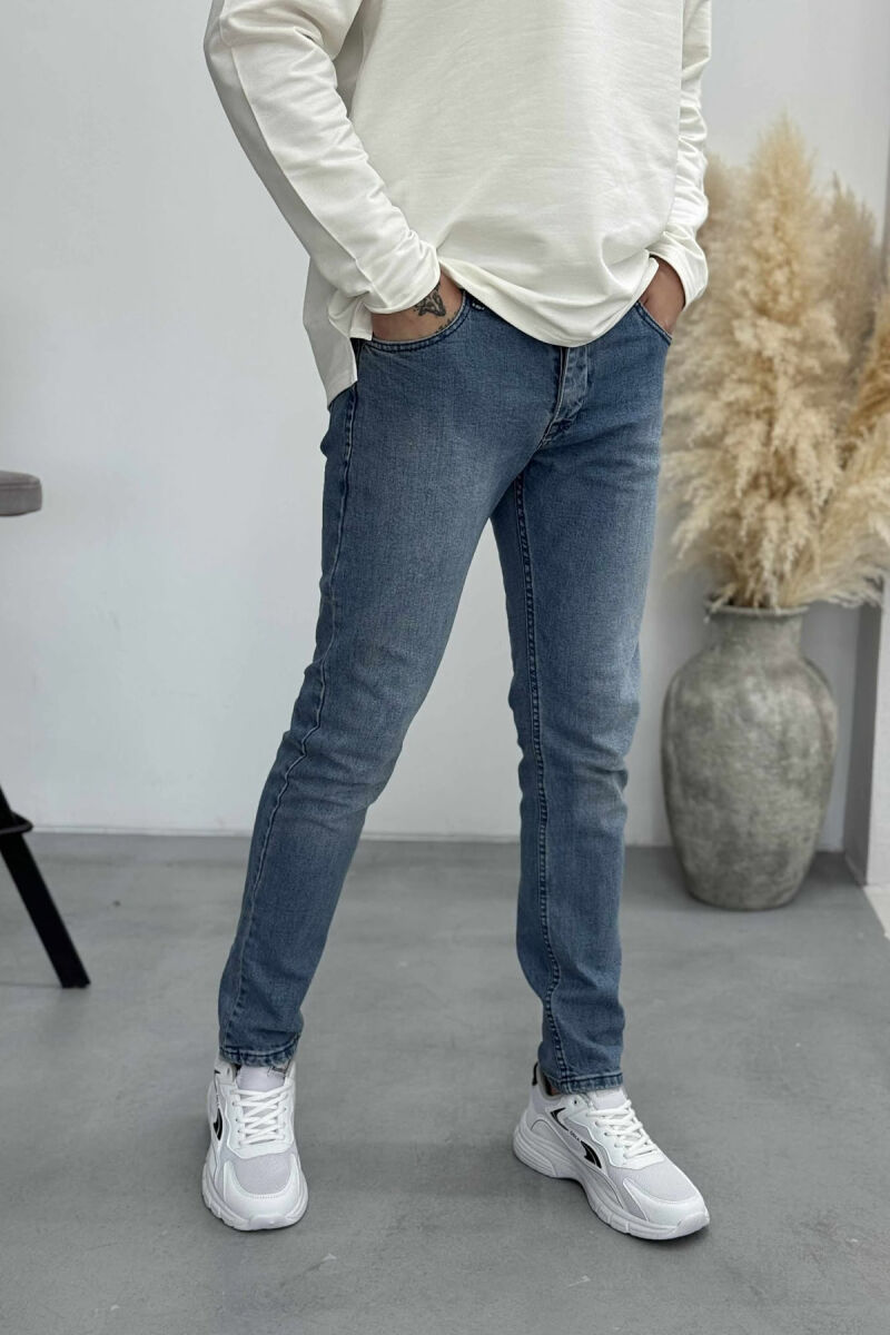 SIMPLE ONE COLOR MEN JEANS LIGHTBLUE/BZ - 3