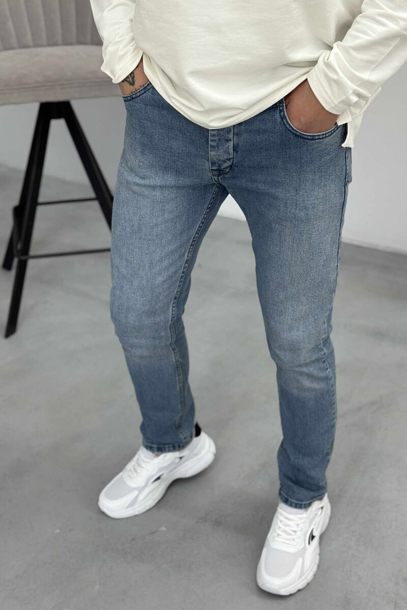 SIMPLE ONE COLOR MEN JEANS LIGHTBLUE/BZ - 2