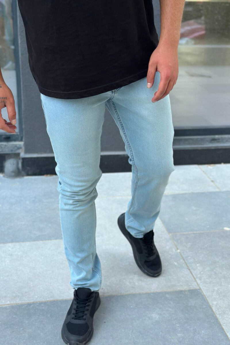 SIMPLE ONE COLOR MEN JEANS LIGHTBLUE/BZ - 2