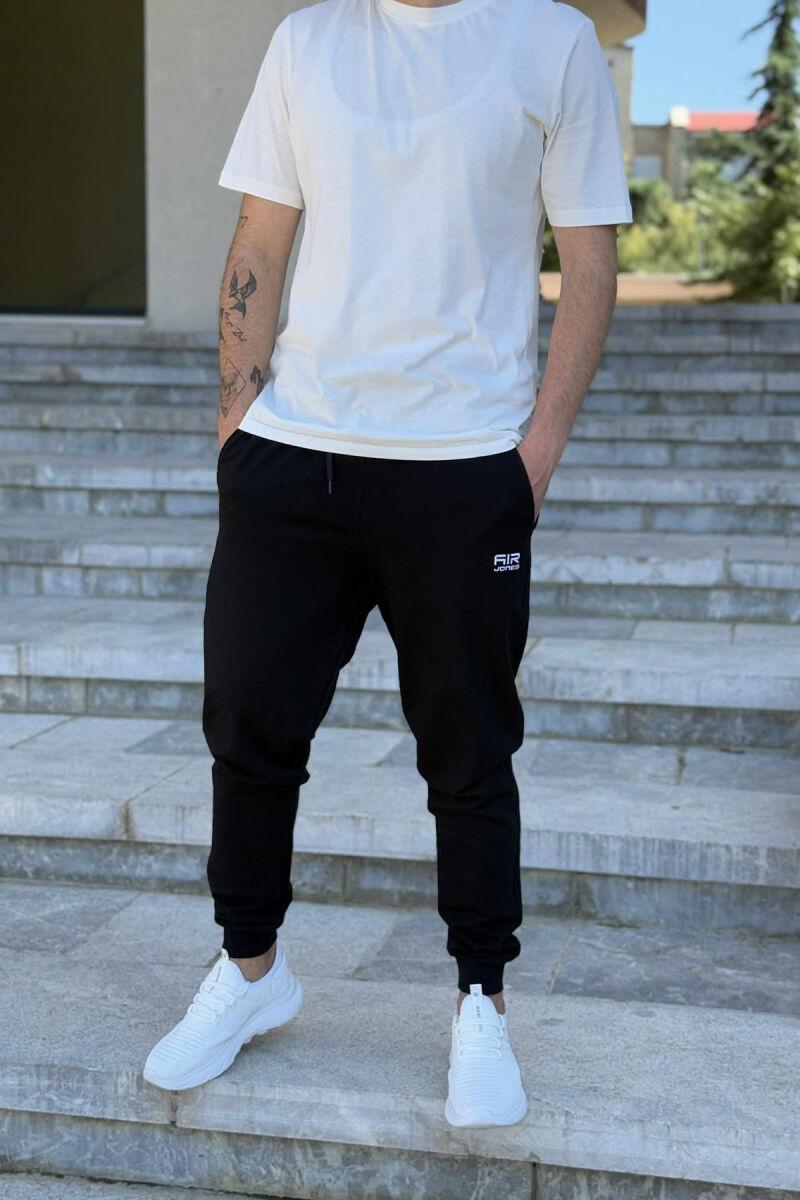 SIMPLE ONE COLOR MEN JOGGERS BLACK/ E ZEZE - 1