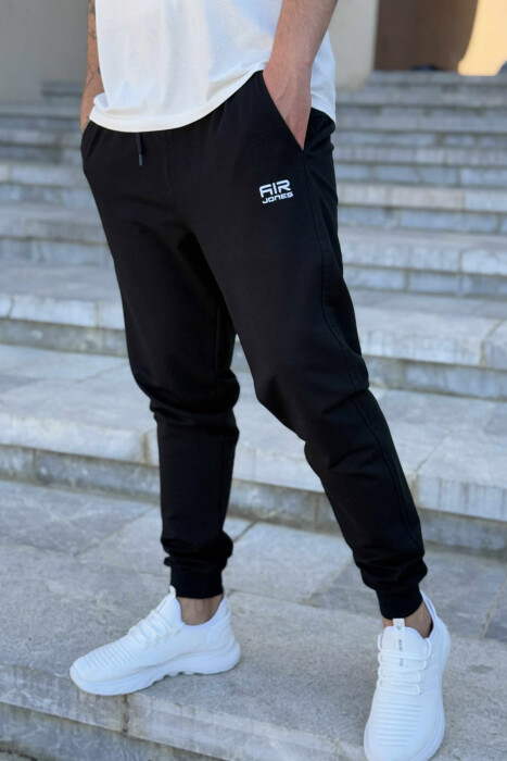 SIMPLE ONE COLOR MEN JOGGERS BLACK/ E ZEZE - 2