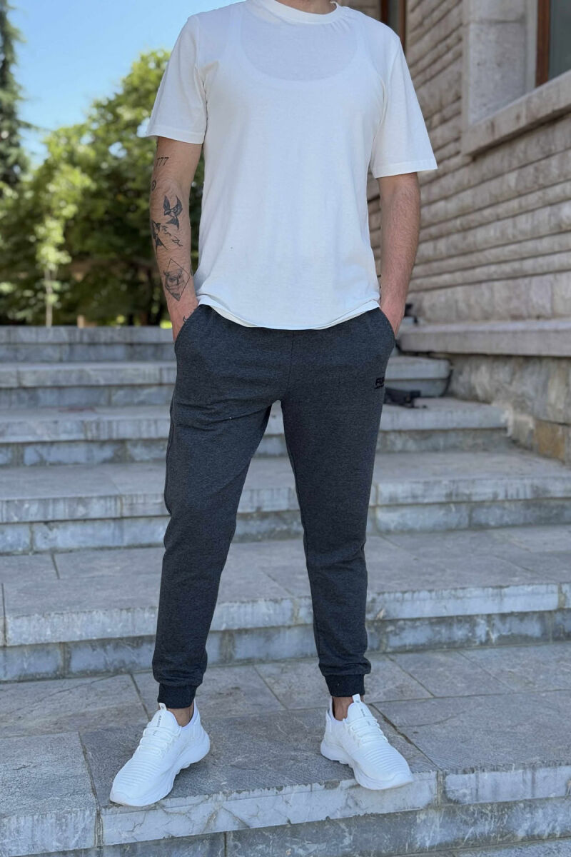 SIMPLE ONE COLOR MEN JOGGERS DARK GREY/GEE - 1