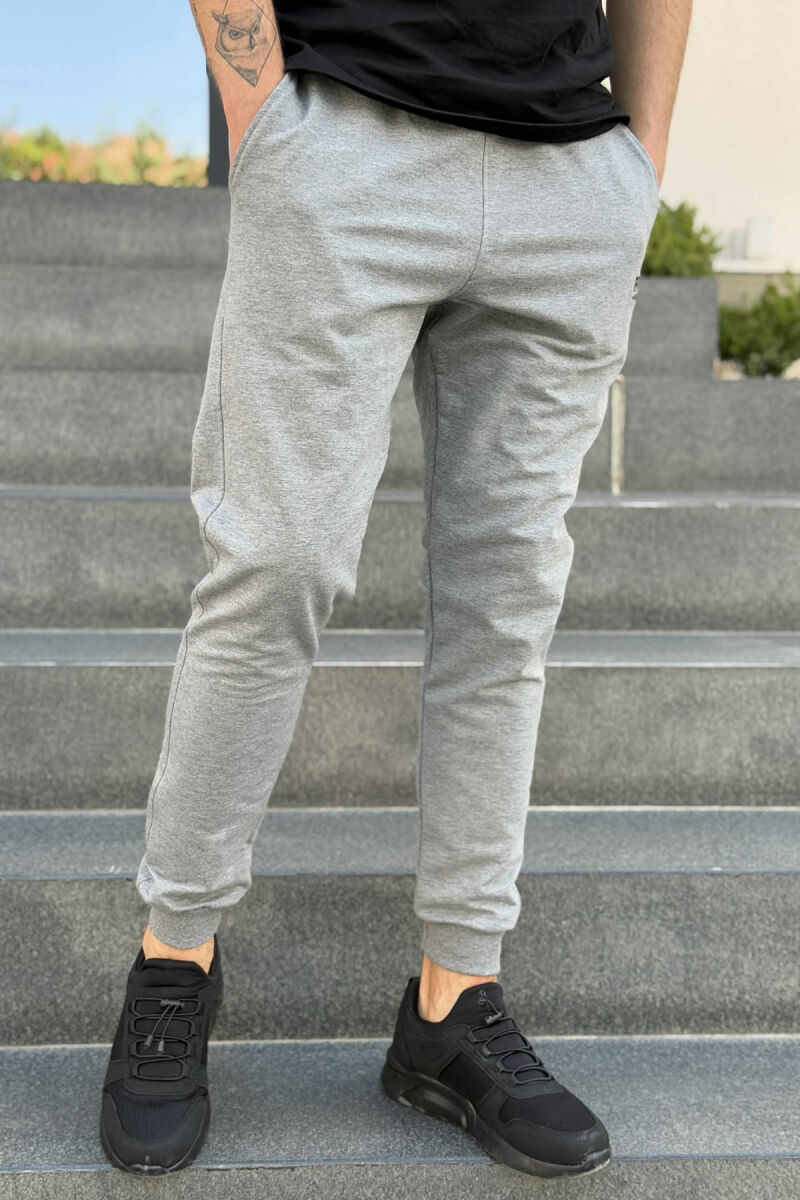 SIMPLE ONE COLOR MEN JOGGERS GREY/GRI - 2
