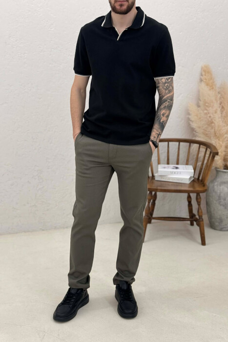 SIMPLE ONE COLOR MEN PANTS GREEN/JESHILE 