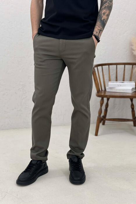 SIMPLE ONE COLOR MEN PANTS GREEN/JESHILE - 3