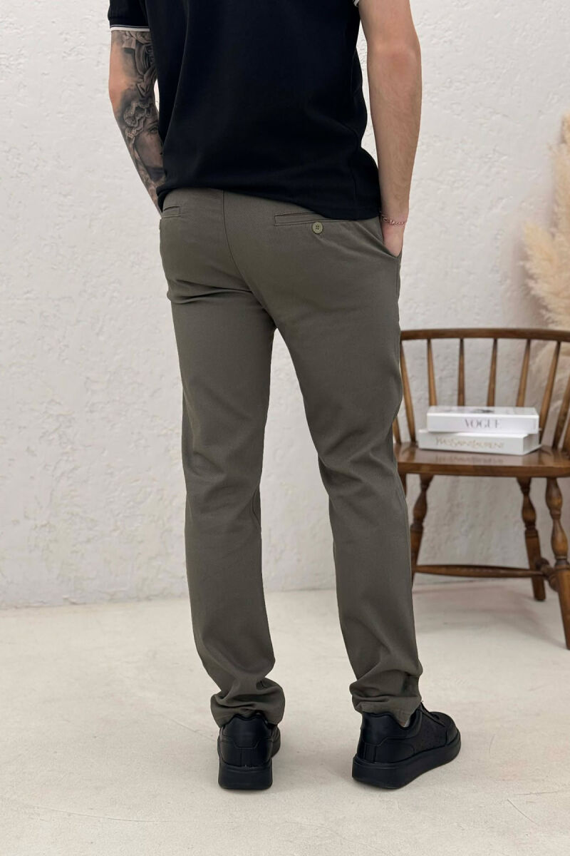 SIMPLE ONE COLOR MEN PANTS GREEN/JESHILE - 4