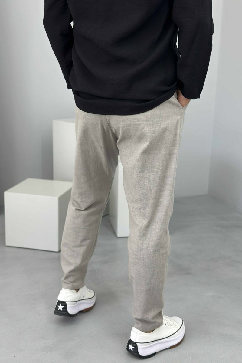 SIMPLE ONE COLOR MEN PANTS GREY/GRI - 4