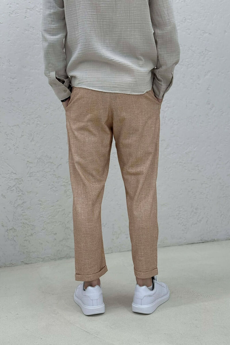 SIMPLE ONE COLOR MEN PANTS ORANGE/PORTOKALLI - 3