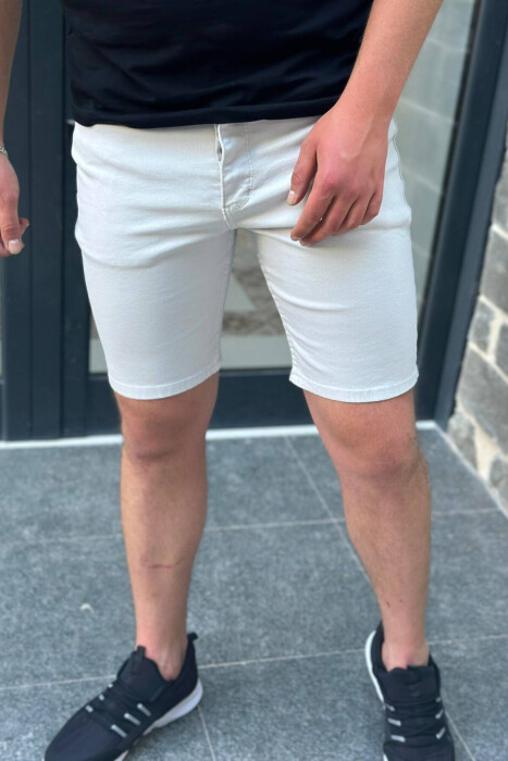 SIMPLE ONE COLOR MEN SHORT PANTS GREY/GRI - 1