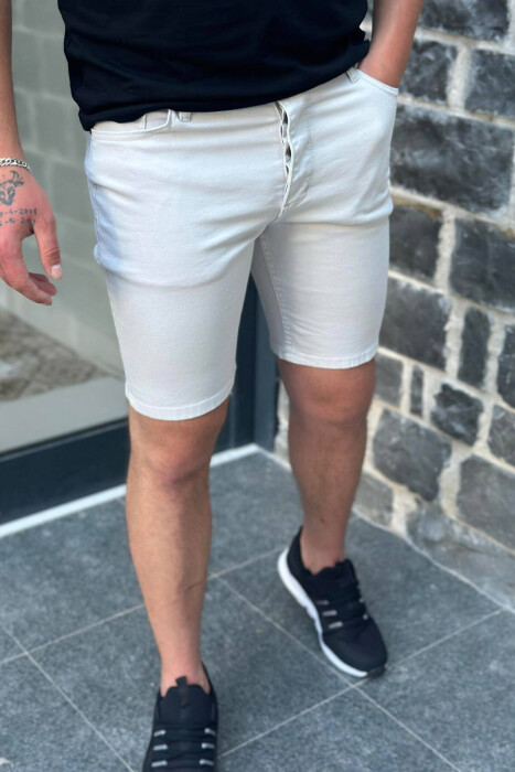 SIMPLE ONE COLOR MEN SHORT PANTS GREY/GRI - 2