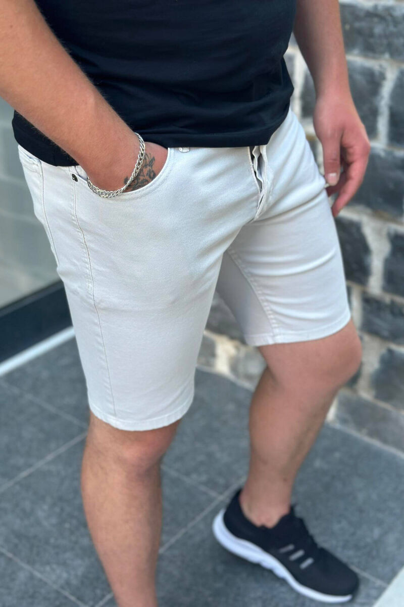 SIMPLE ONE COLOR MEN SHORT PANTS GREY/GRI - 3