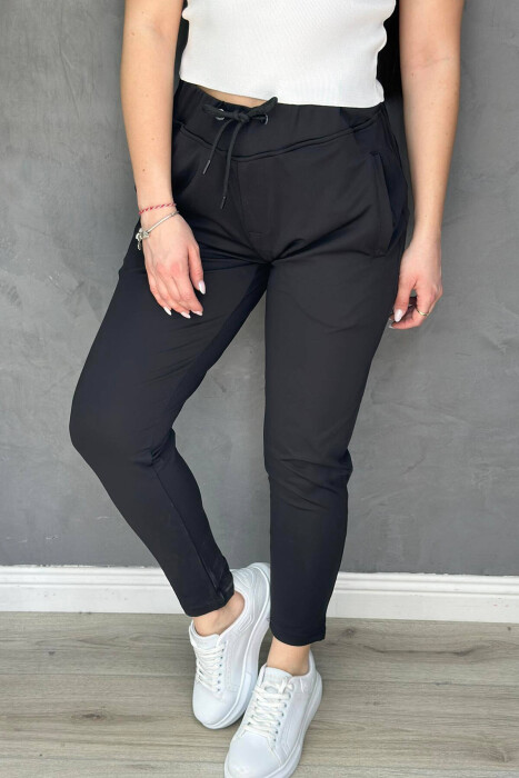 SIMPLE ONE COLOR MEN SWEATPANTS BLACK/ E ZEZE - KLAUDIO FASHION