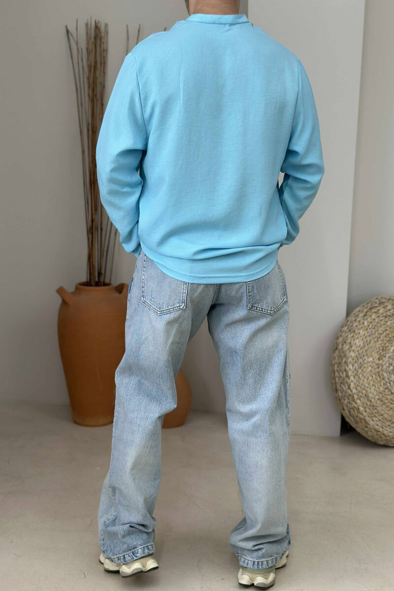 SIMPLE ONE COLOR MEN SHIRT LIGHTBLUE/BZ - 3