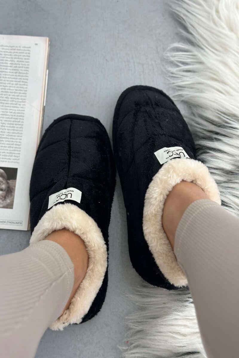 SIMPLE ONE COLOR WOMAN HOME SLIPPERS BLACK/ E ZEZE - 3