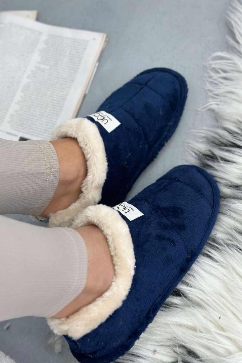 SIMPLE ONE COLOR WOMAN HOME SLIPPERS BLUE/BLU - 4